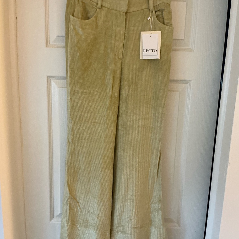 Recto yellow soft corduroy boot cut yellow-pants. Size XS